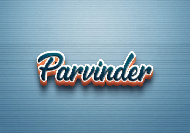 Free photo of Cursive Name DP: Parvinder