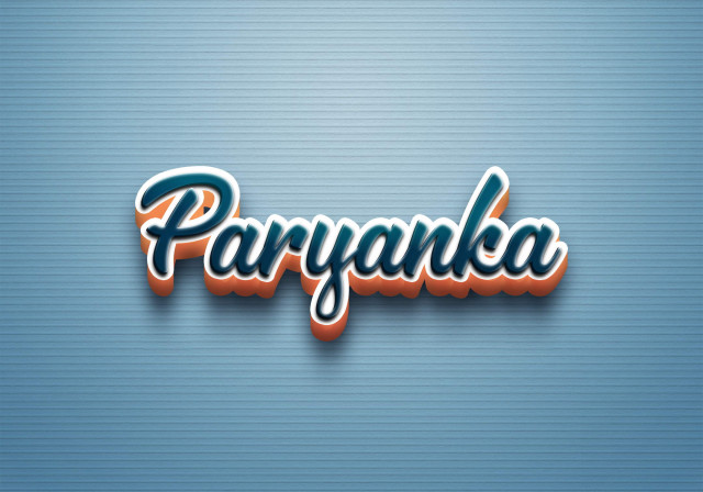 Free photo of Cursive Name DP: Paryanka