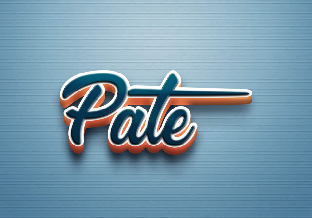 Free photo of Cursive Name DP: Pate