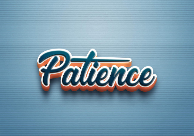 Free photo of Cursive Name DP: Patience