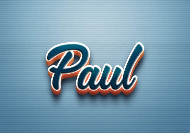 Free photo of Cursive Name DP: Paul