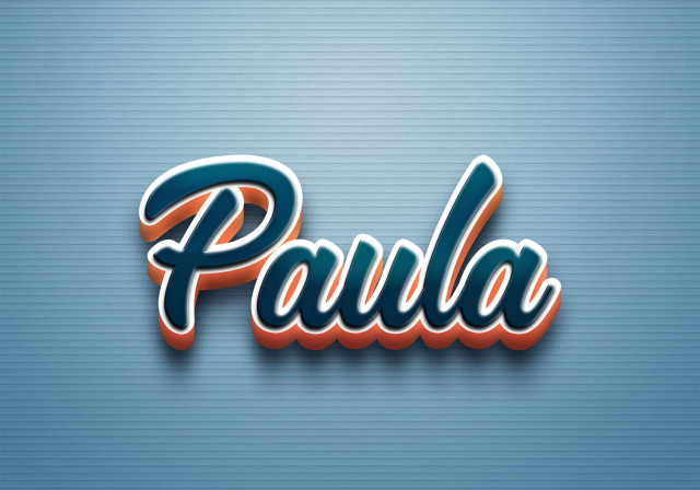 Free photo of Cursive Name DP: Paula