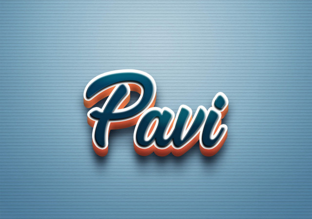 Free photo of Cursive Name DP: Pavi