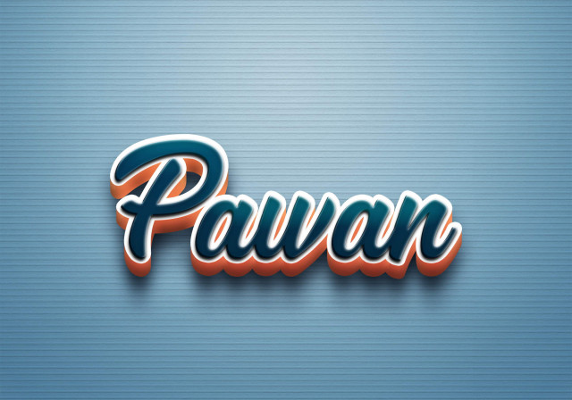 Free photo of Cursive Name DP: Pawan