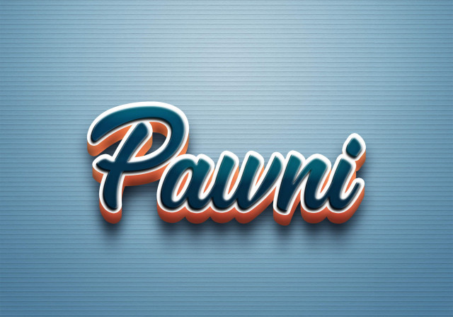 Free photo of Cursive Name DP: Pawni