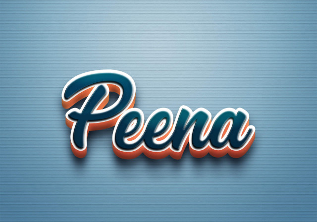 Free photo of Cursive Name DP: Peena