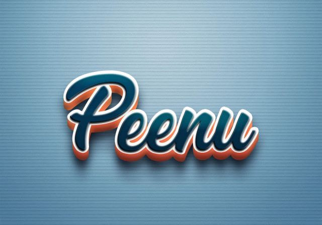 Free photo of Cursive Name DP: Peenu