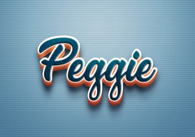 Free photo of Cursive Name DP: Peggie