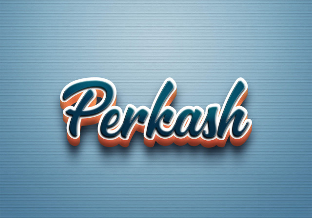 Free photo of Cursive Name DP: Perkash