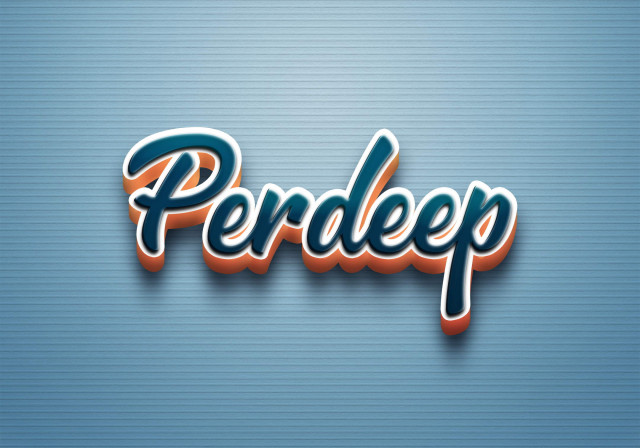 Free photo of Cursive Name DP: Perdeep