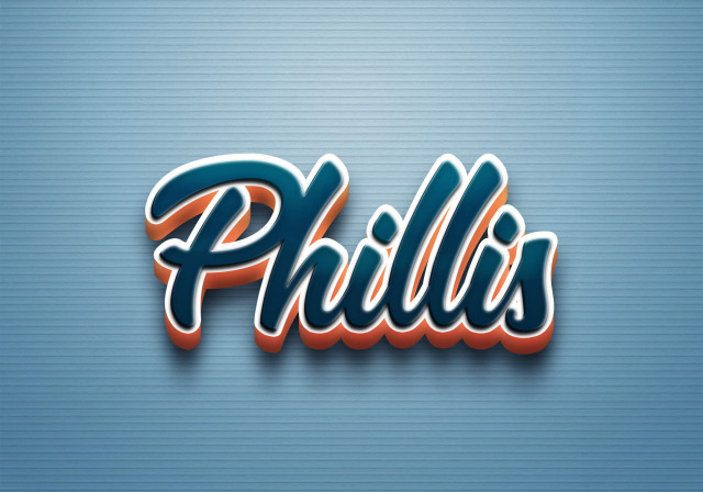 Free photo of Cursive Name DP: Phillis