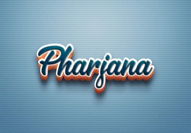 Free photo of Cursive Name DP: Pharjana