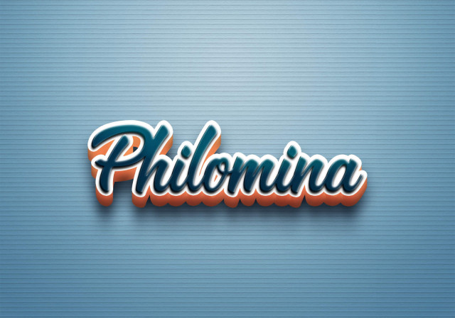 Free photo of Cursive Name DP: Philomina