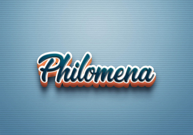 Free photo of Cursive Name DP: Philomena