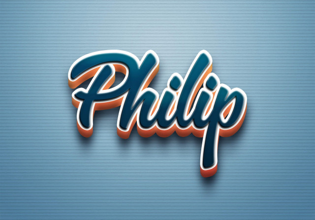 Free photo of Cursive Name DP: Philip