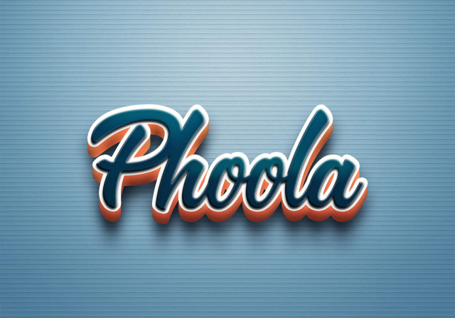 Free photo of Cursive Name DP: Phoola