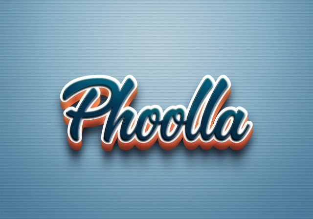Free photo of Cursive Name DP: Phoolla