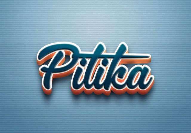 Free photo of Cursive Name DP: Pitika