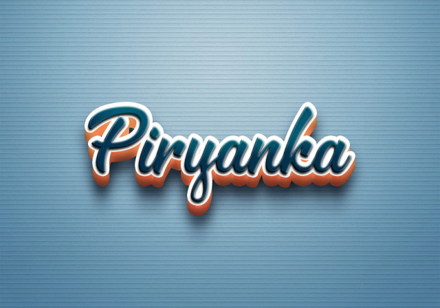 Free photo of Cursive Name DP: Piryanka