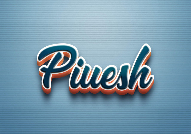 Free photo of Cursive Name DP: Piuesh
