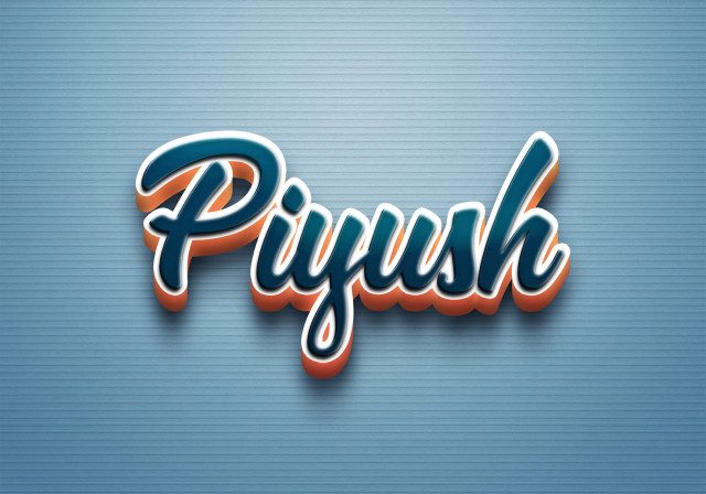 Free photo of Cursive Name DP: Piyush