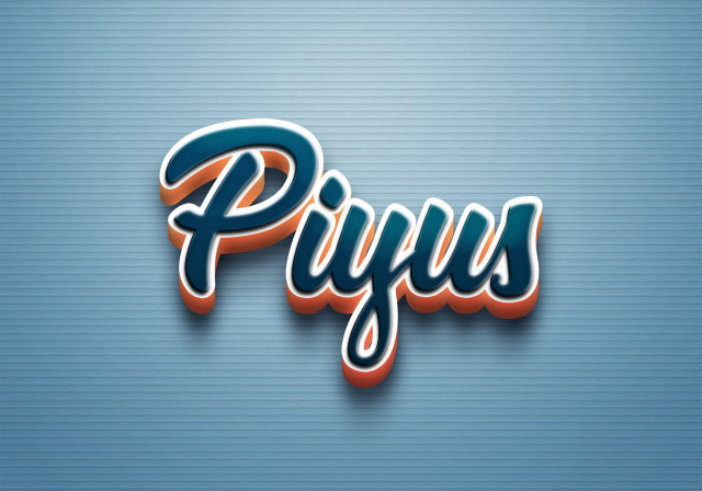 Free photo of Cursive Name DP: Piyus