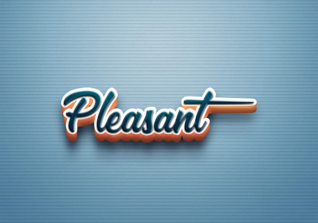 Free photo of Cursive Name DP: Pleasant