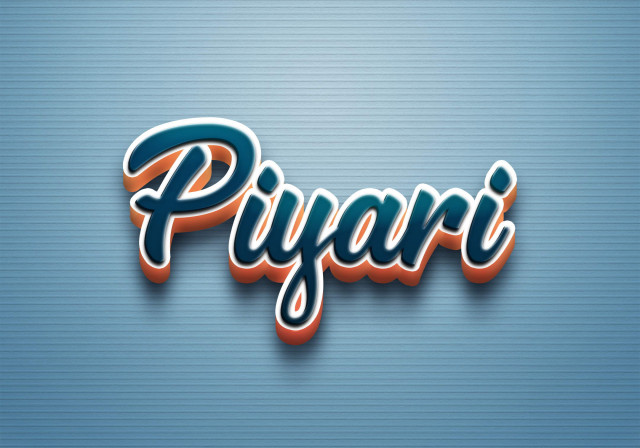Free photo of Cursive Name DP: Piyari