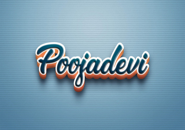 Free photo of Cursive Name DP: Poojadevi
