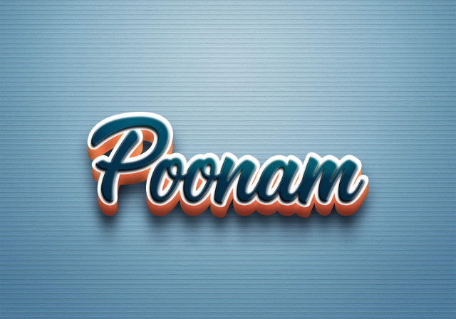 Free photo of Cursive Name DP: Poonam