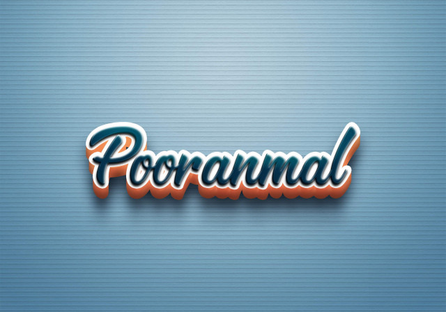 Free photo of Cursive Name DP: Pooranmal