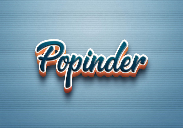 Free photo of Cursive Name DP: Popinder