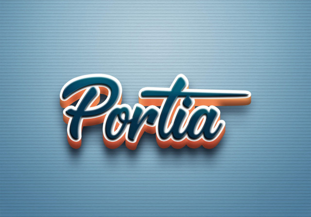 Free photo of Cursive Name DP: Portia