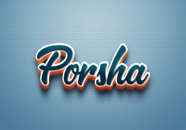 Free photo of Cursive Name DP: Porsha