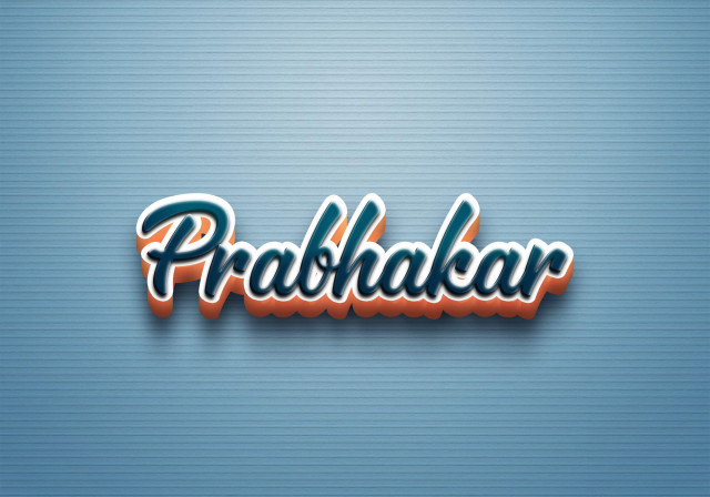 Free photo of Cursive Name DP: Prabhakar