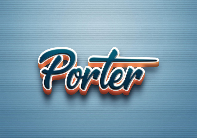 Free photo of Cursive Name DP: Porter