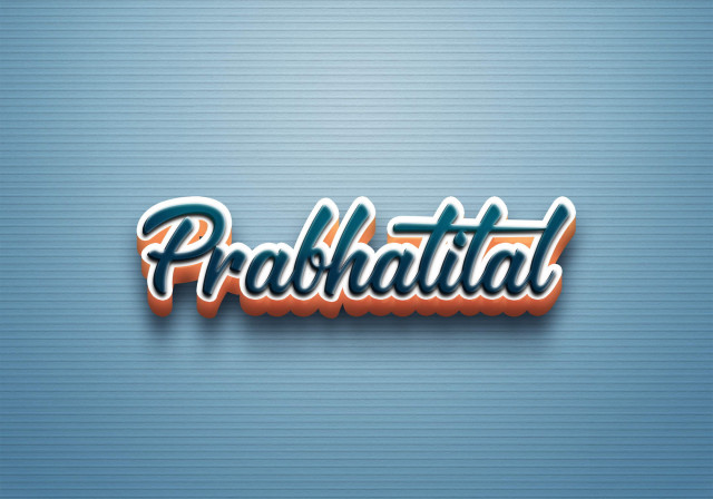 Free photo of Cursive Name DP: Prabhatilal