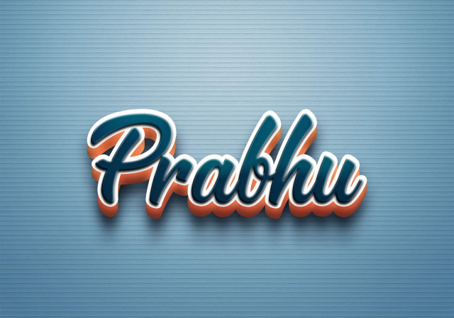 Free photo of Cursive Name DP: Prabhu