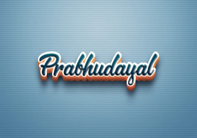Free photo of Cursive Name DP: Prabhudayal