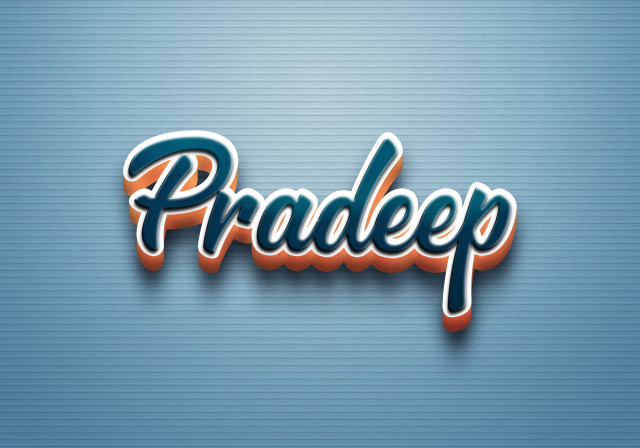 Free photo of Cursive Name DP: Pradeep