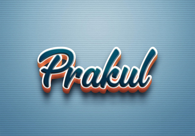 Free photo of Cursive Name DP: Prakul