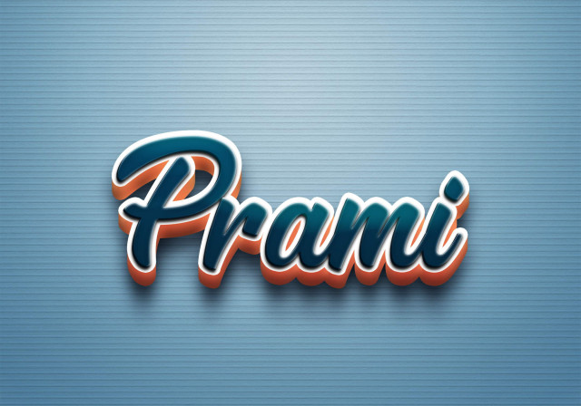 Free photo of Cursive Name DP: Prami