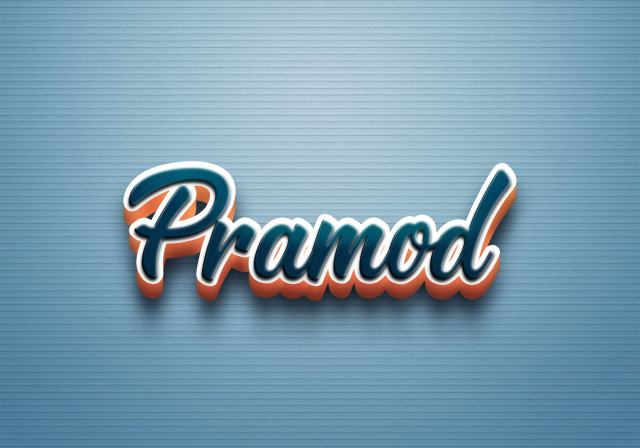 Free photo of Cursive Name DP: Pramod