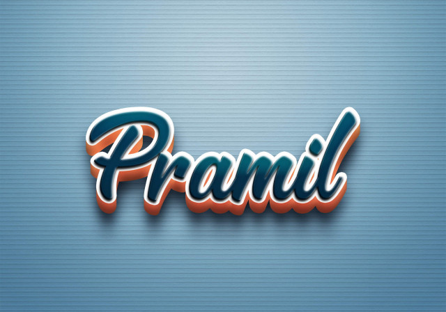Free photo of Cursive Name DP: Pramil