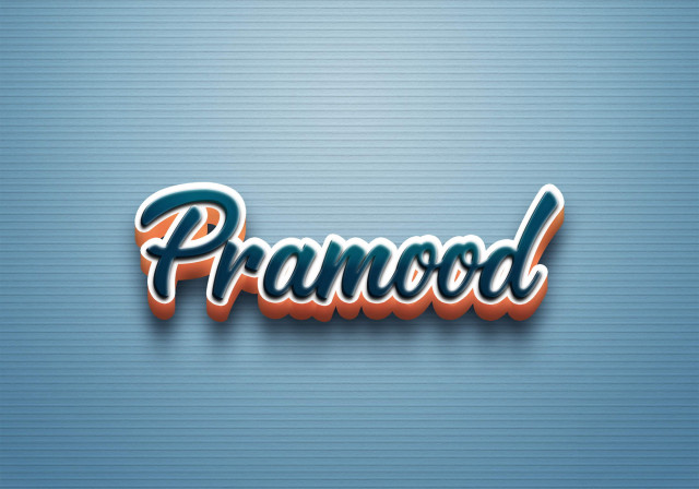 Free photo of Cursive Name DP: Pramood