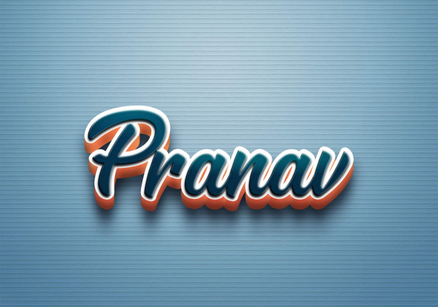 Free photo of Cursive Name DP: Pranav