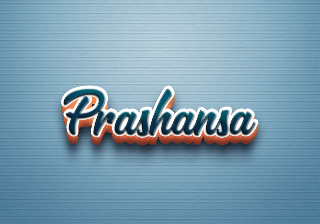 Free photo of Cursive Name DP: Prashansa