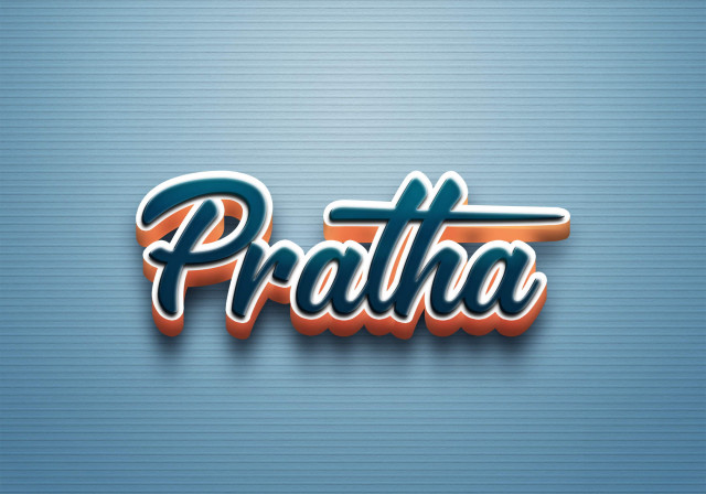 Free photo of Cursive Name DP: Pratha