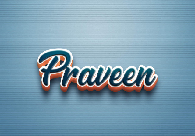 Free photo of Cursive Name DP: Praveen