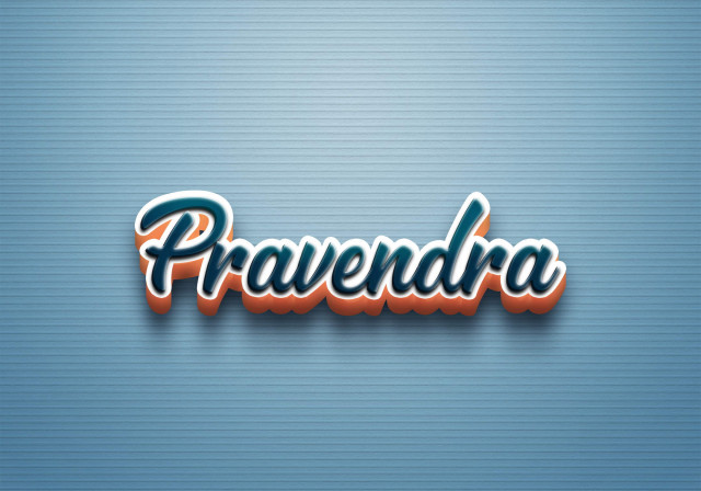 Free photo of Cursive Name DP: Pravendra